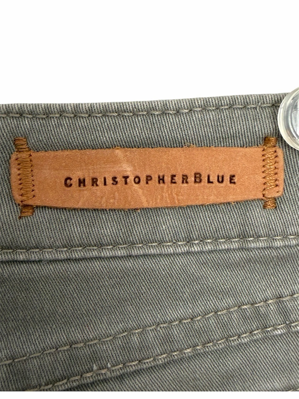 NWT Christopher Blue ZENN Cargo Cropped Pants Size 10 Green Mid Rise RIC Stretch - Picture 7 of 10